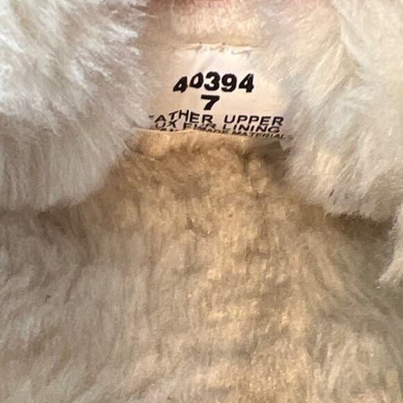 Minnetonka Leather Cally Moccasins Dark Gray Suede Plush Pile Lining Size 7 - Picture 5 of 6